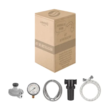 Componentes dentro del kit de instalación premium de hornos de convección Linher