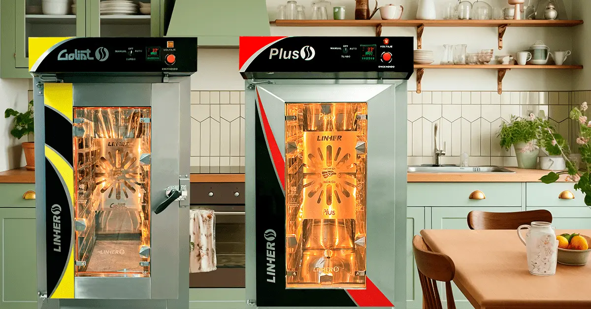 Hornos de convección LINHER colocados en una cocina con plantas
